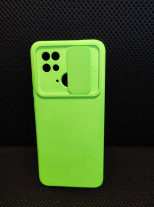 Луксозен силиконов гръб CAM SHIELD за Redmi 10C зелен неон 
